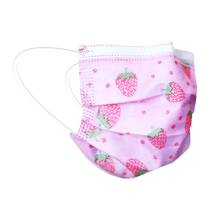 
Wholesale price Disposable 3-PLY Non-woven Earloop Face Mask Respirator for Children Kids 