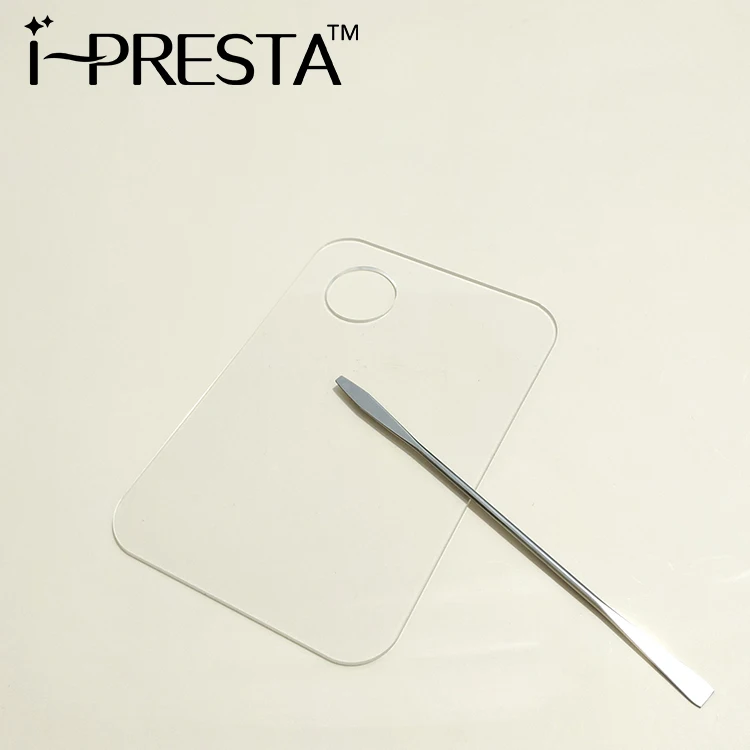 Cosmetic Mixing Palette and Spatula Transparent Clear Acrylic Makeup Palette