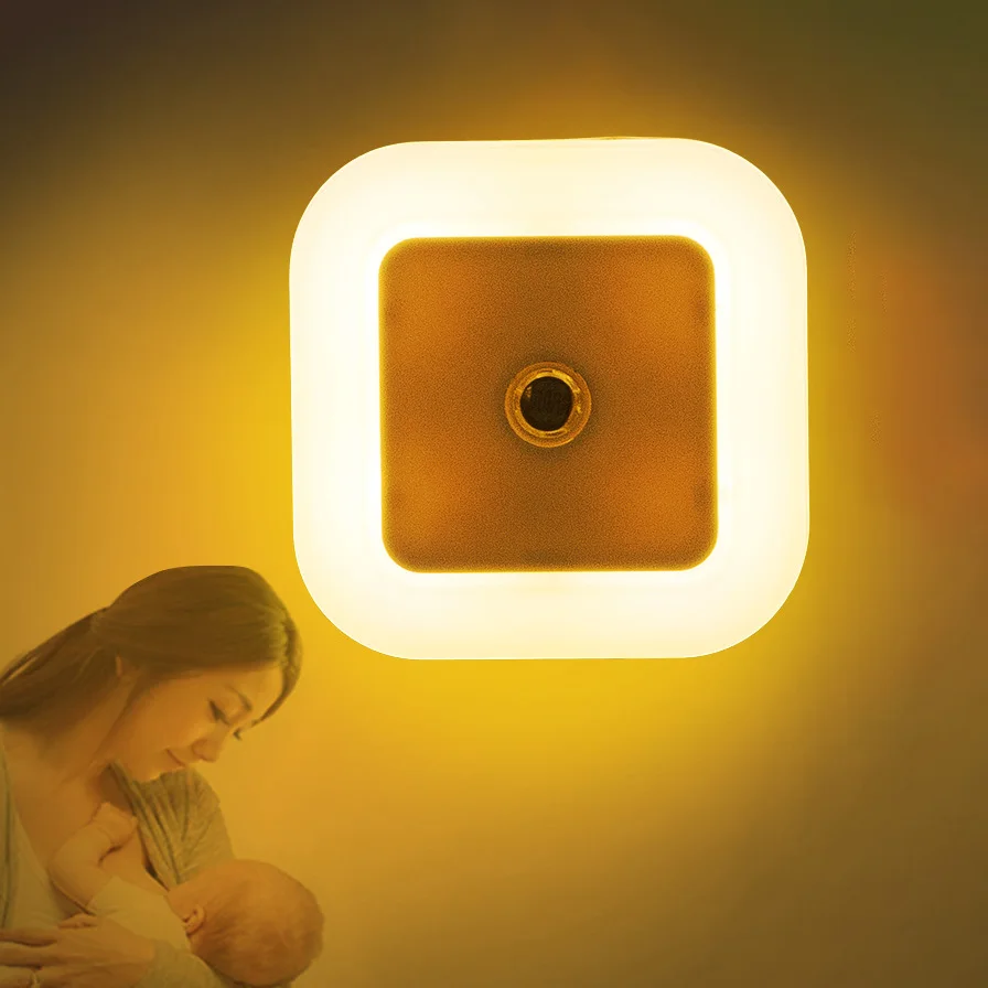 smart dusk to dawn integral led wall plug night light motion sensor wireless led night lights wall mounted plug-in night light