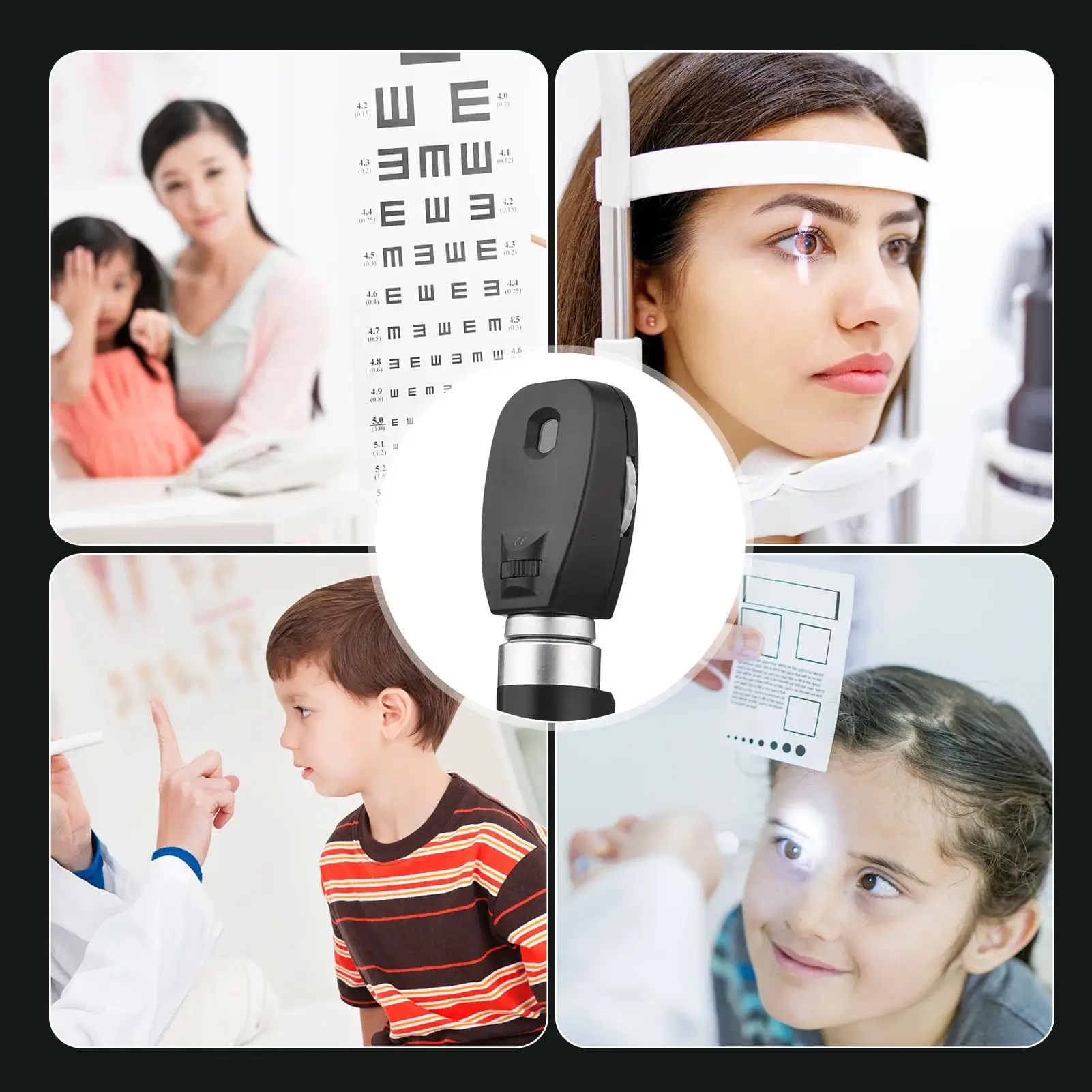 Direct Ophthalmoscope 5 Different Apertures Professional Portable Handheld Ophthalmoscope Eyes Ophthalmic Diagnostic Supplies