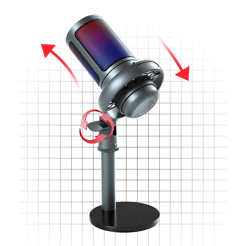 Universal Microphone Wired Home Stereo Desktop Mic For Pc Video Chatting Gaming Podcasting Recording Meeting