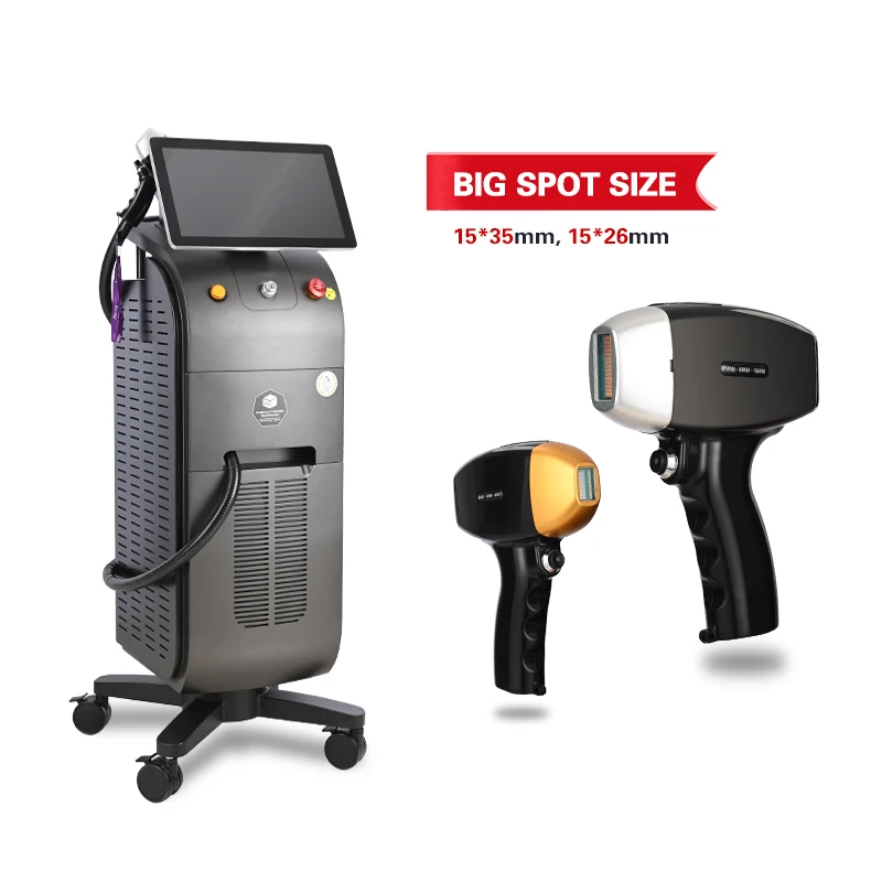 Weifang 1200W 1600W Diode Laser Ice Platinum/triple Wave 755 808 1064 Diode Laser Hair Removal Machine Price Stationary 73KG