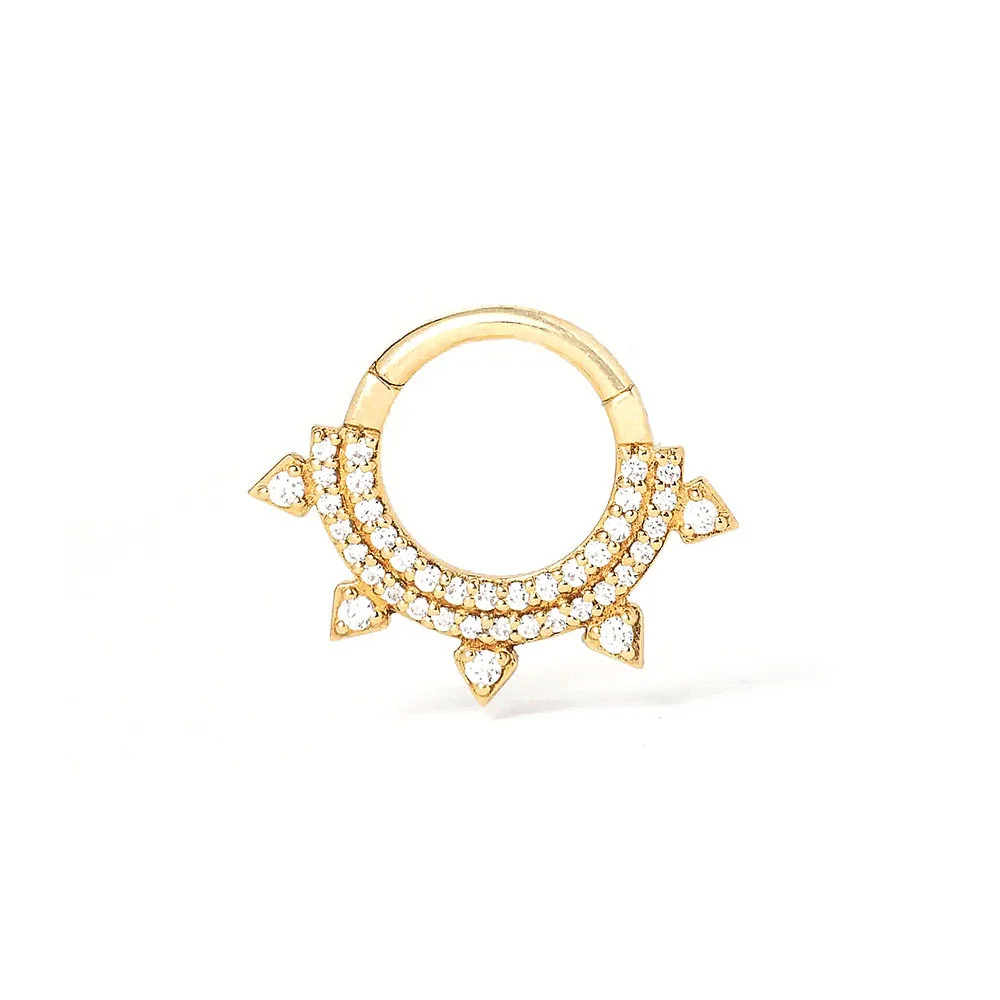 Understated Luxury S925 Sterling Silver Round Earrings Inlaid Gemstone Jewelry