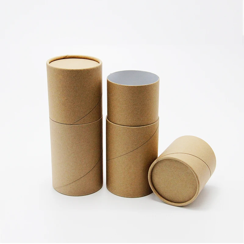 
China Supplier Cylinder Customized Printing Recyclable Kraft Paper Tube Packaging 