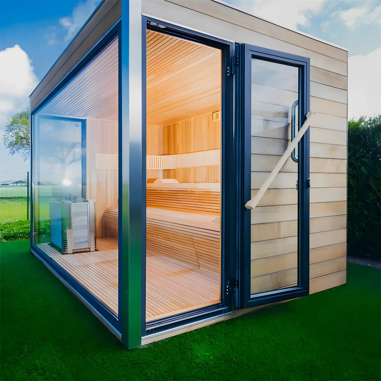 Outdoor Traditional Steam Outdoor Double Electric Heating Furnace Sauna Room