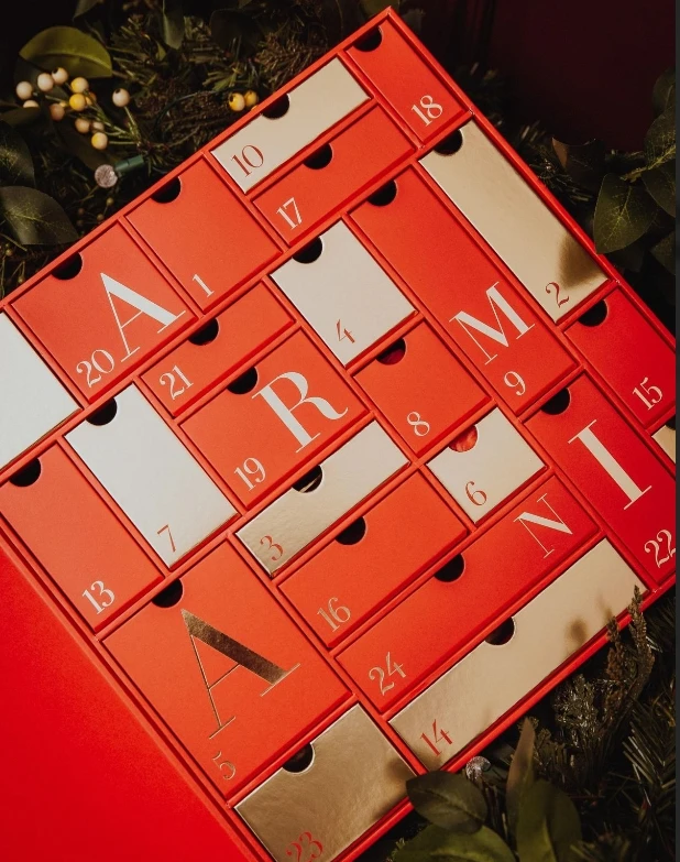 Custom 24 Days Christmas Advent Calendar Box Festive Candy Gift Packaging Personalized Countdown Boxes Holiday Season