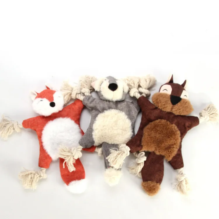 Wholesale fancy puppy interactive plush soft toy lovely Talking chew rope dog