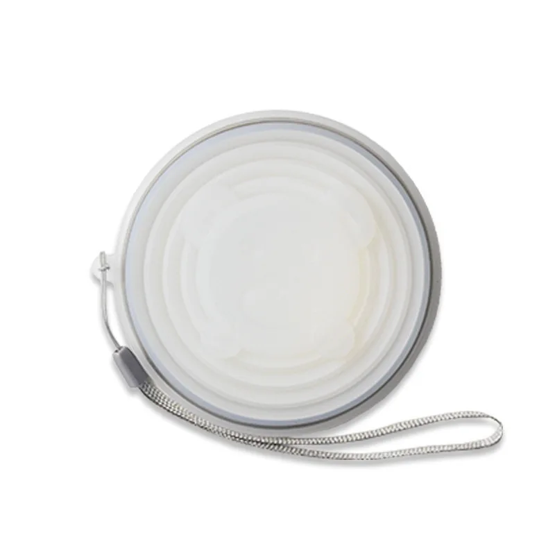 Portable Foldable BPA-Free Silicone Drinking Water Bottle Reusable Travel Custom Logo Silicone Coffee Cup with Straw