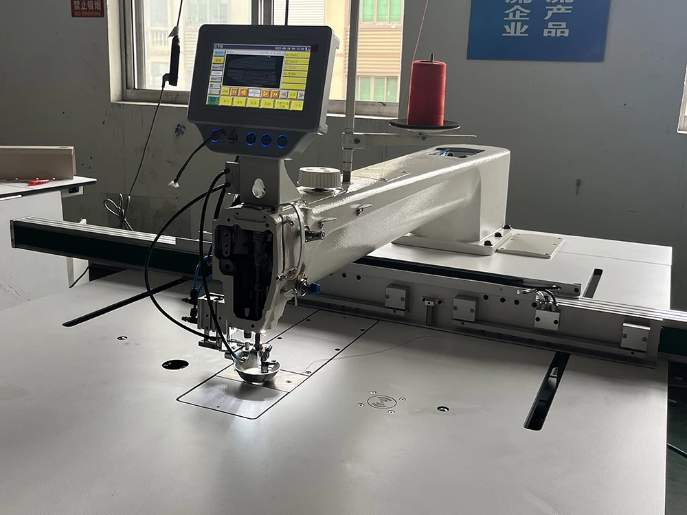 QK-R8-90 clothing industry 90x130cm double screw automatic  laser CNC intelligent pattern sewing machine