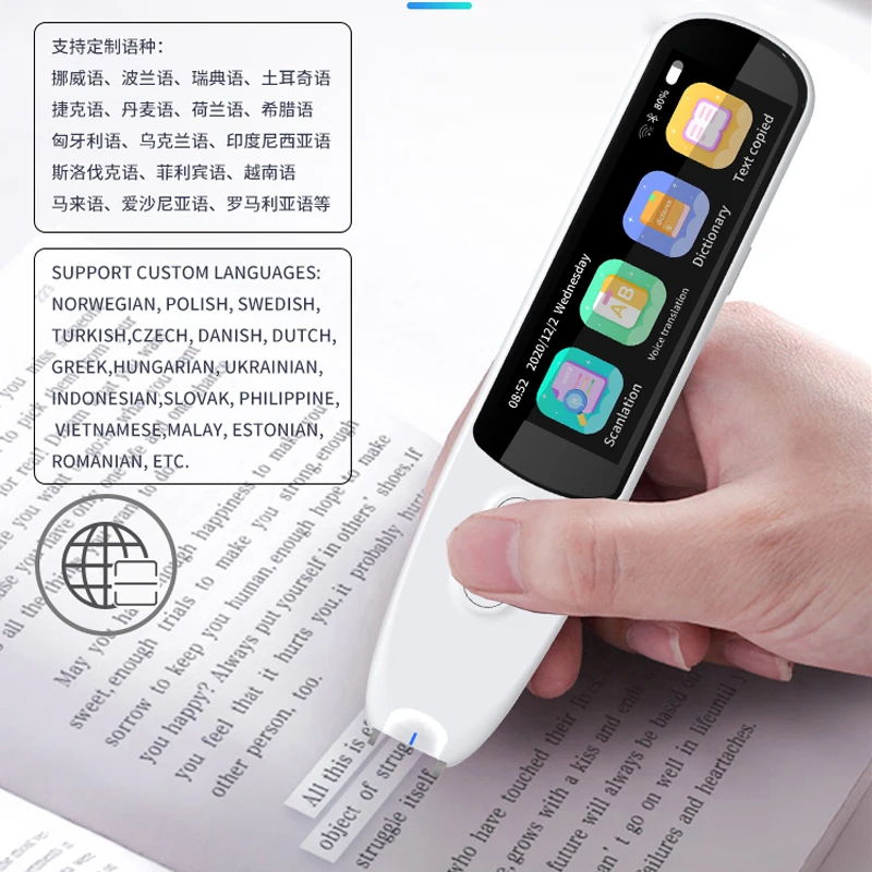 Language Learning Machine 134 Language voice Translator Pen 3 Inch Screen Scan Reader Translate Pen  Dictionary for student