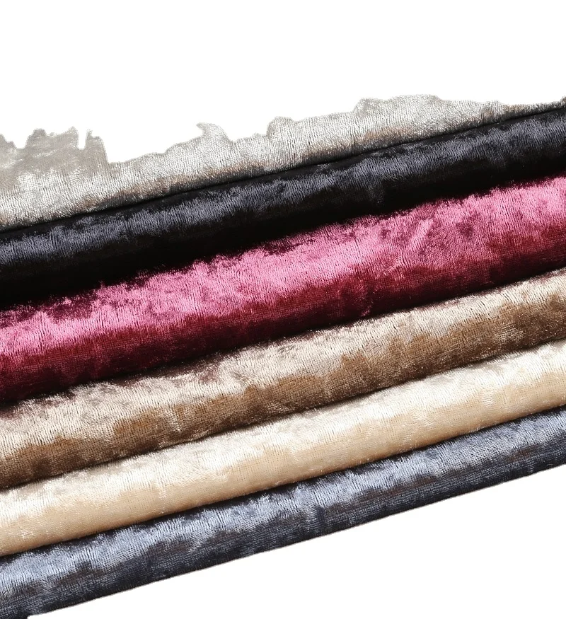Crushed Velvet China Manufacturer 100% Polyester Sofa Upholstery Fabric Ice Crushed Velvet Fabrics