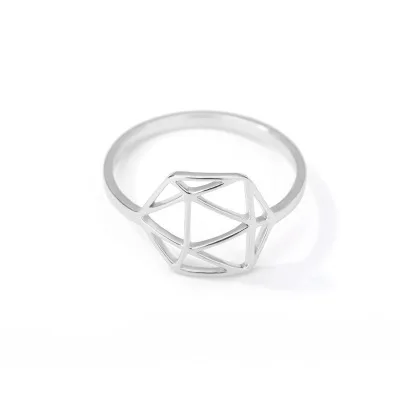 2021 Honeycomb rings Hollow out stainless steel Adjustable jewelry women rings Irregular fashion