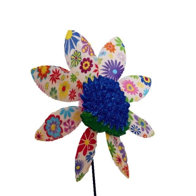 Osgoodway Multicolor Plastic Rose Windmill Hot Sale Indoor Balcony Decor Toy Garden Ornament & Stake Decoration for Home