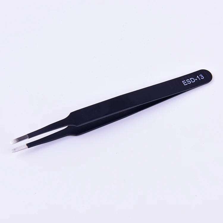 Stainless Steel Tweezers Tool Anti-static Maintenance Electronic Device Vetus Esd Tweezer