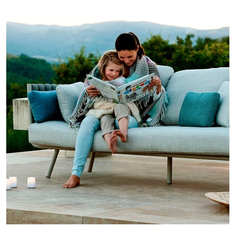 New Design Living Room Furniture Comfortable Garden Rope Sofa 2 Seat Modern Love Seat