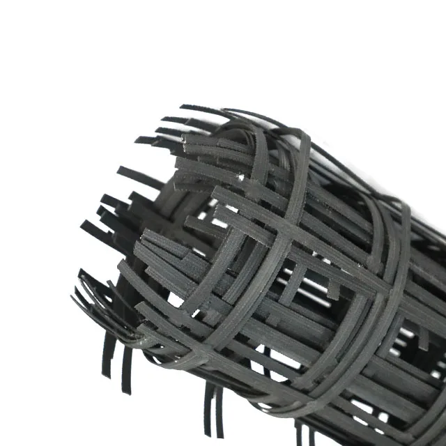 PET welded geogrid for road and railway slope treatment and reinforcement, reinforced bidirectional steel plastic grid