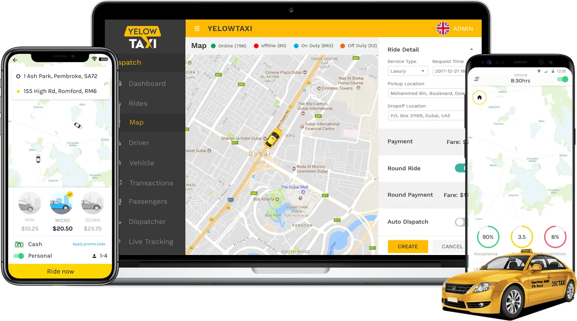 affordable taxi/cab booking service app development