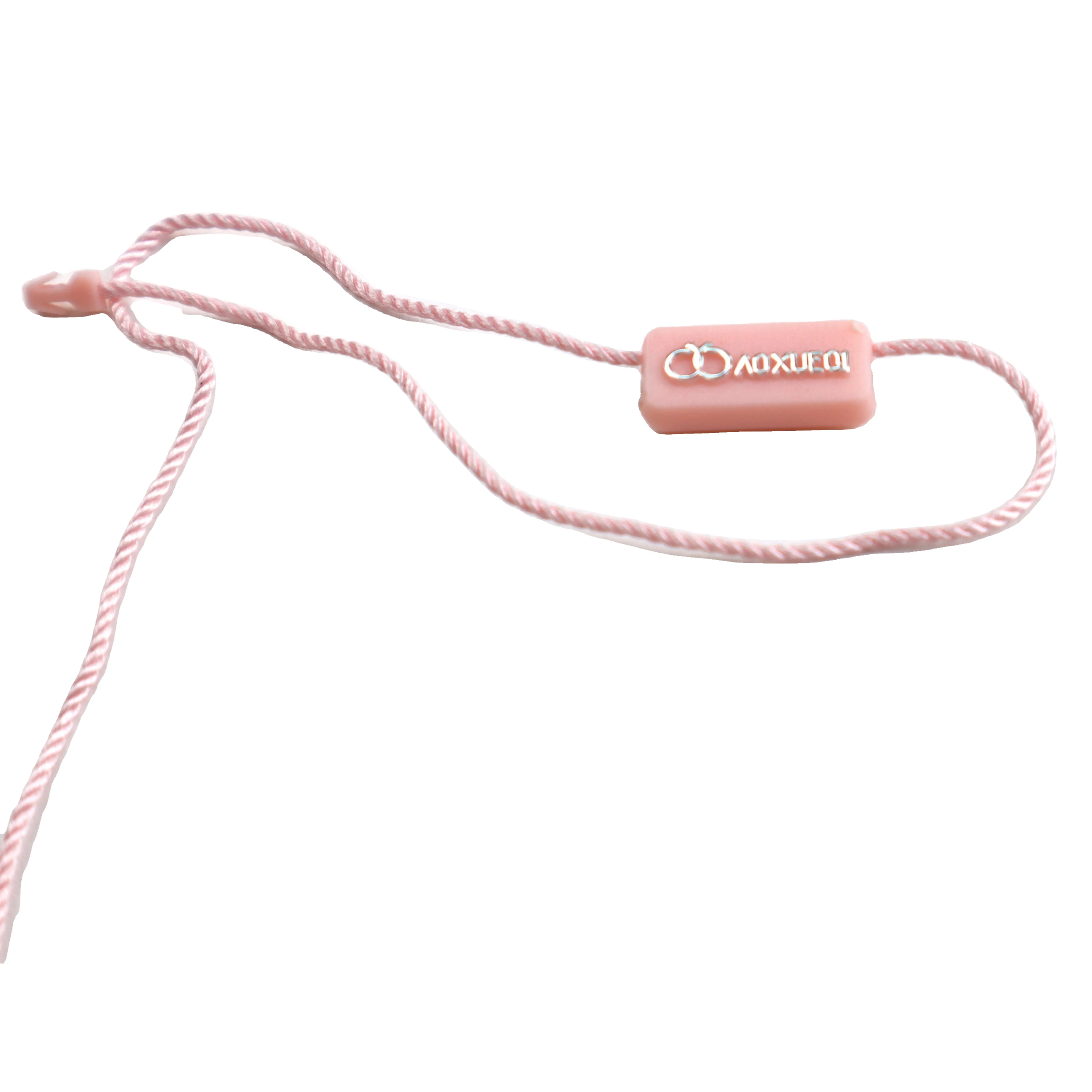 Nylon Plastic Lock Seal Tag String Custom Plastic Tags Elastic Loop Garment High Quality Plastic Security Tag Seal