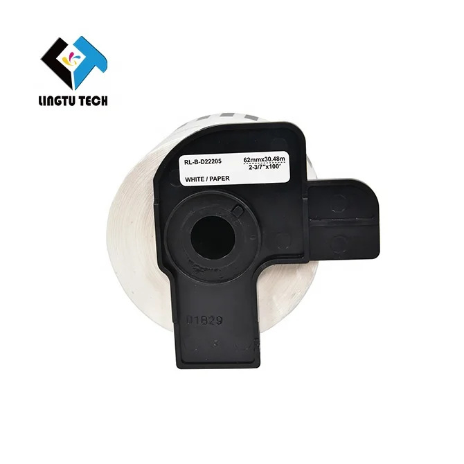 Compatible DK-22205 DK22205 DK2205 Factory Wholesale Roll Tape for Brother Label Printer Thermal Paper 62MM*30.48M Self Adhesive