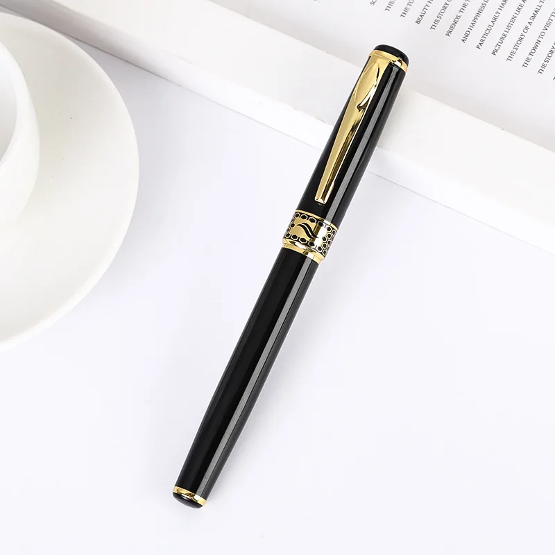 Ancient style engraved business signature pen Metal gift pens for office meetings Advertising roller pen custom logo