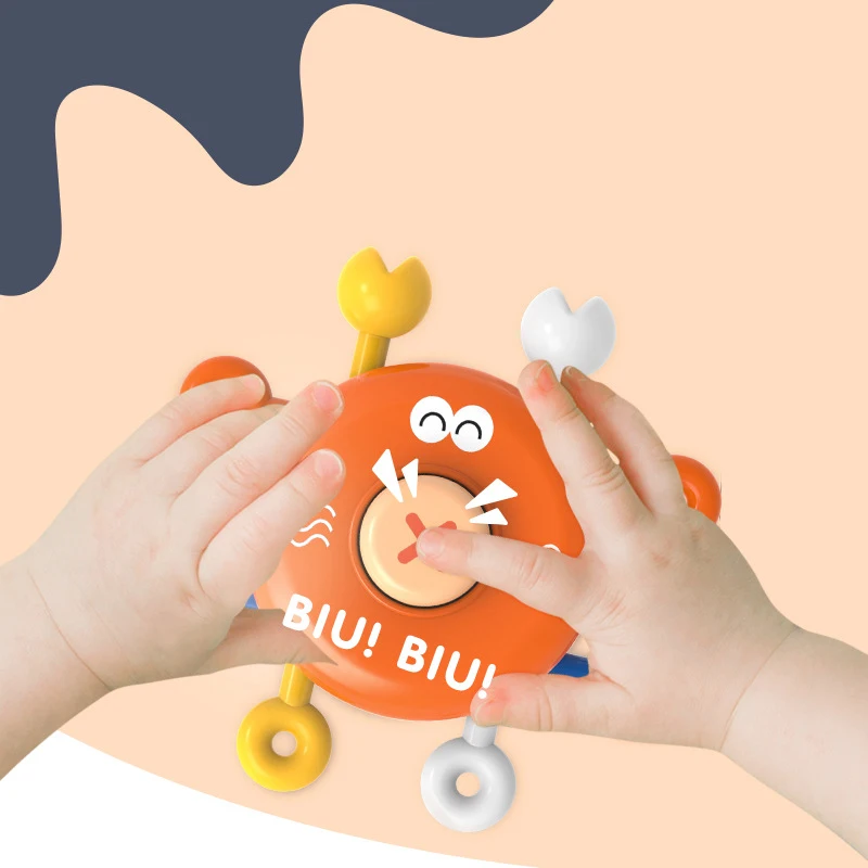 New Design Baby early educational activity cube with BB sound finger exercise push pull finger game toy