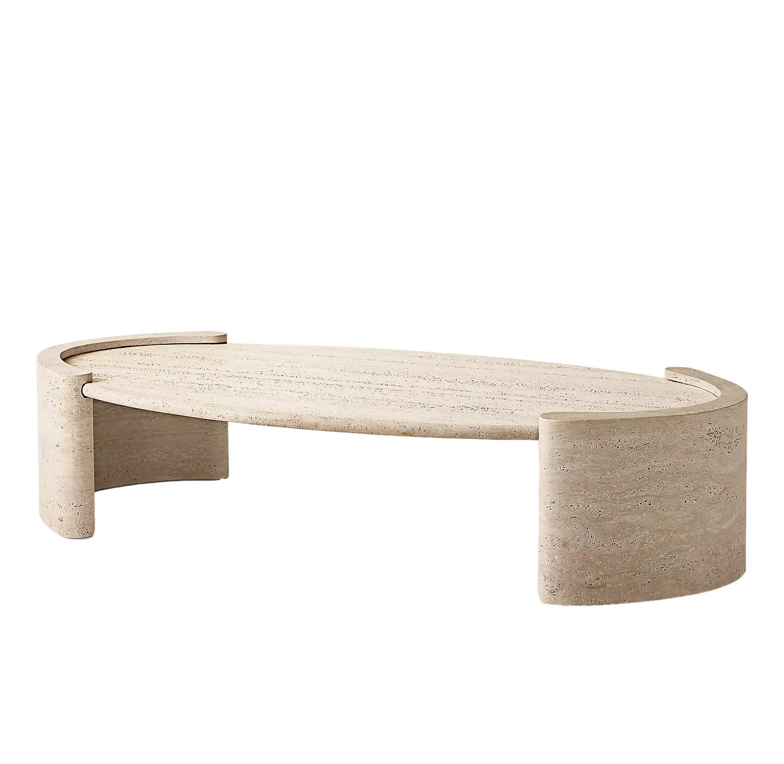 Простой современный овальный каменный стол для гостиной wabi-sabi дизайнерский журнальный столик из