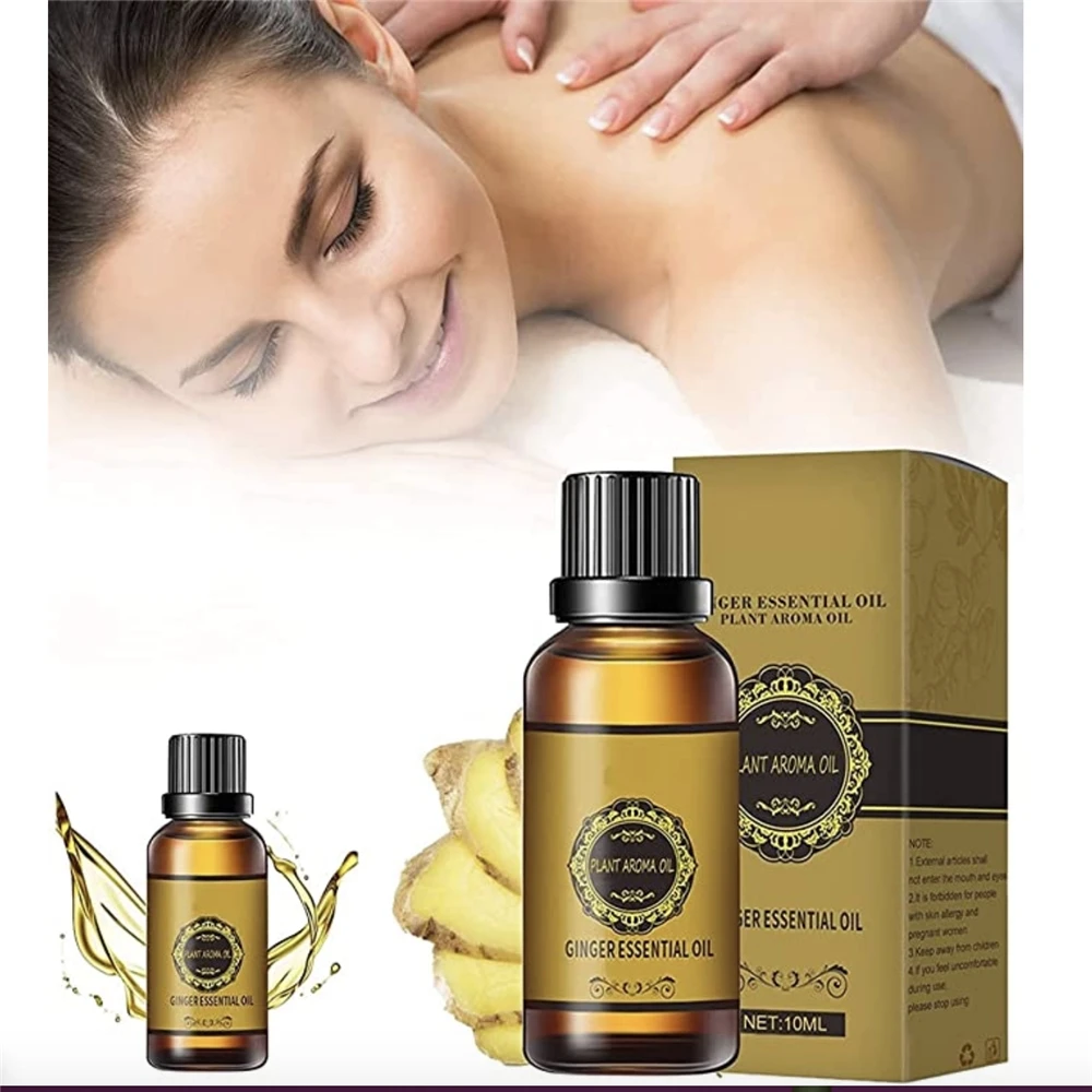 Oil Manufacturers Natural Ginger Belly Fat Drainage Oil 30ml for Lady and Man Tummy Weight-Loss Ginger Massage Body Slimming Oil