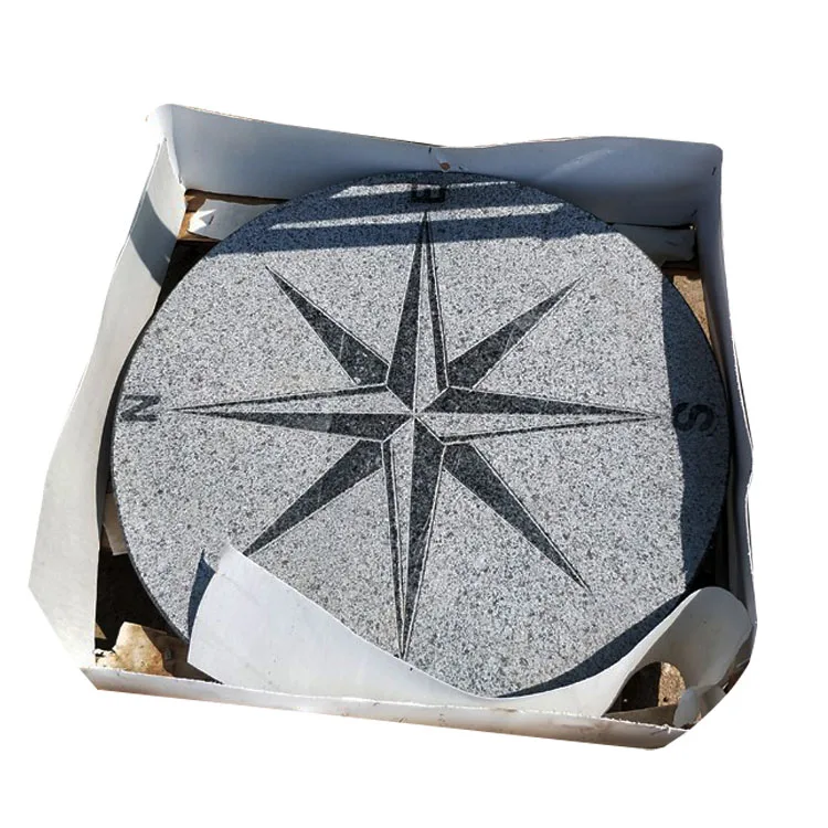 Garden Outdoor Road Decoration Granite Stone Carved Pavings Compass Driveway Steppings Stones Paver Slabs