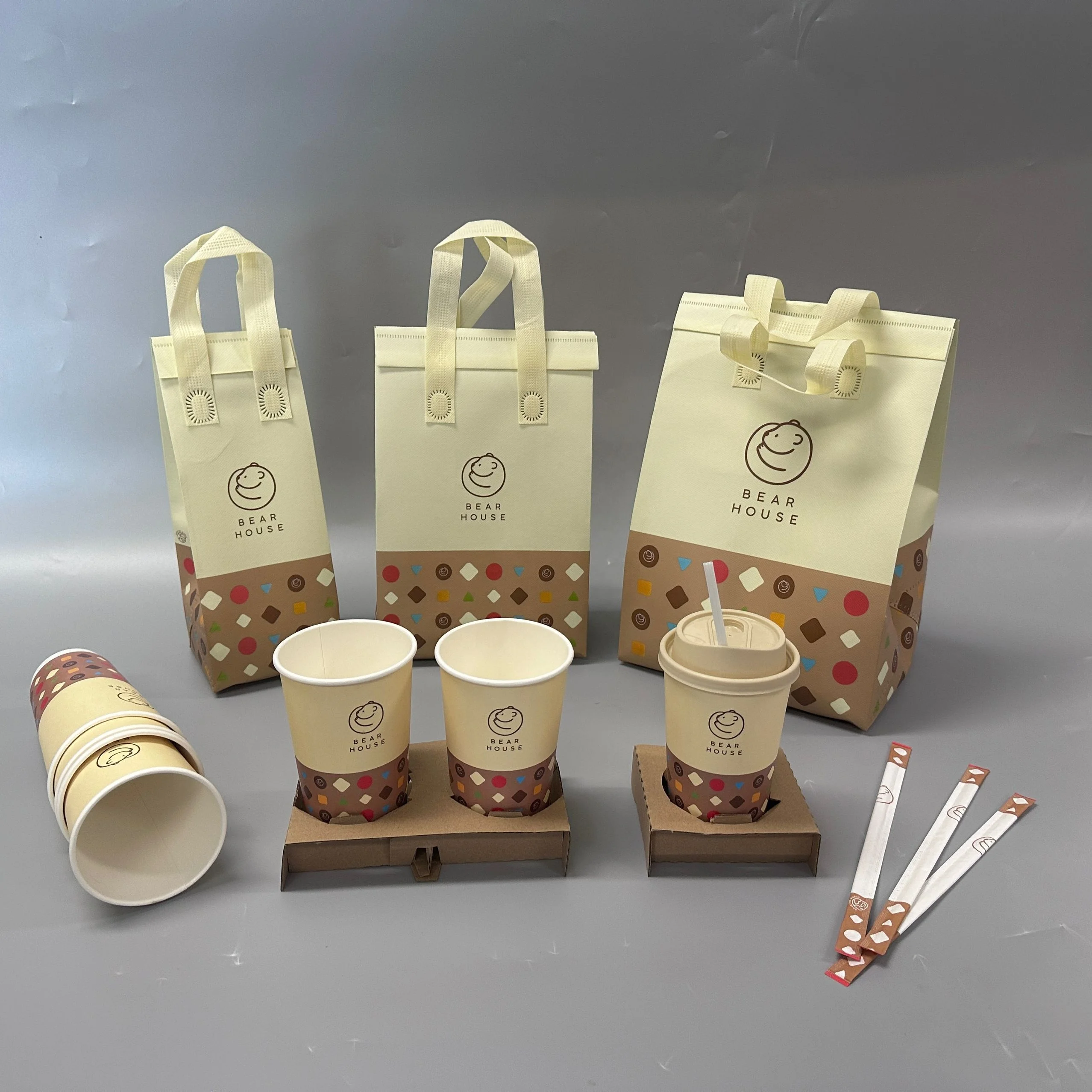 Disposable Coffee Cups with Lids and Straws - 8oz-16 oz Hot Paper Coffee Cup with Lid