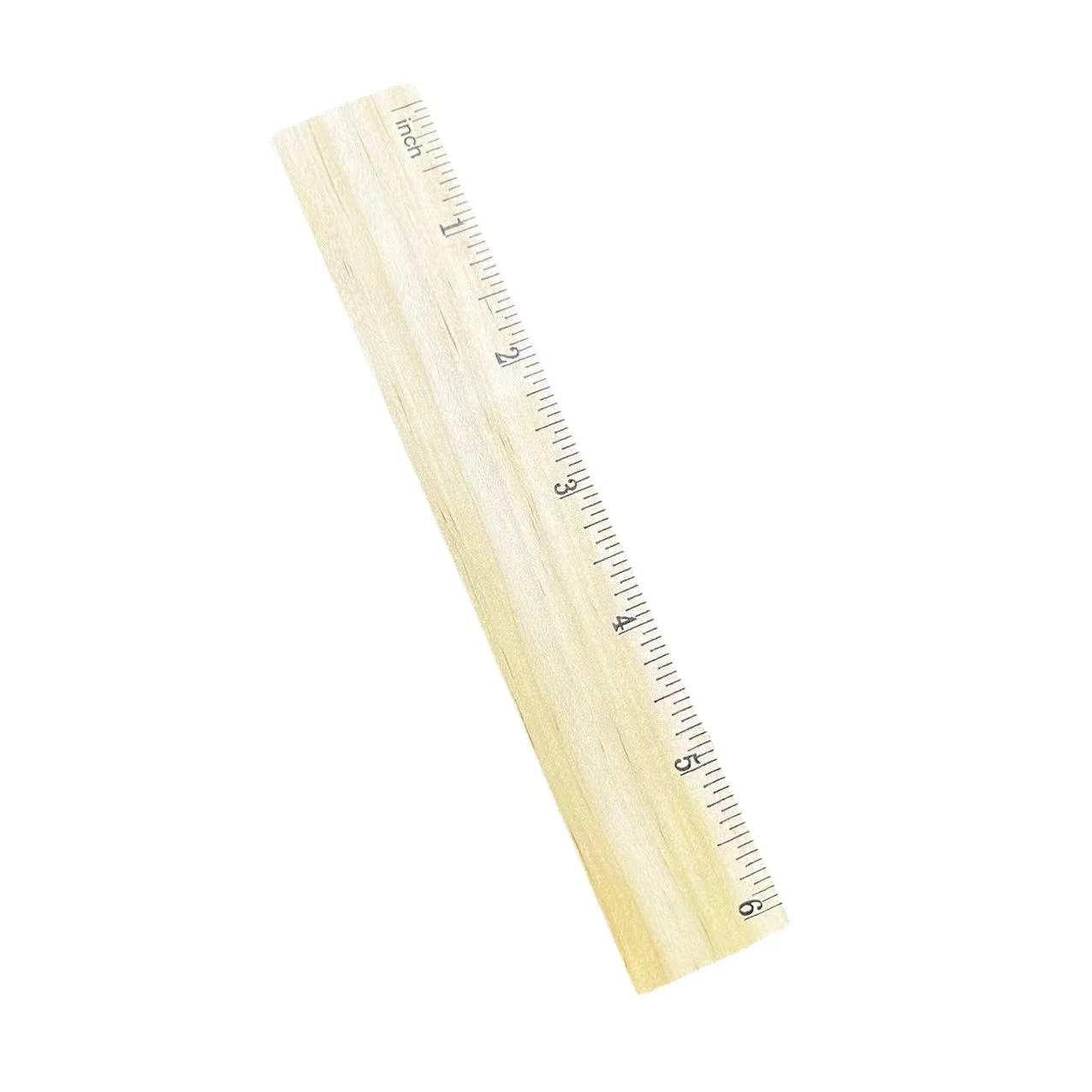 2023 hot sales ECO-friendly log wood vintage simple lightweight customizable logo 6 inches solid wood office student ruler