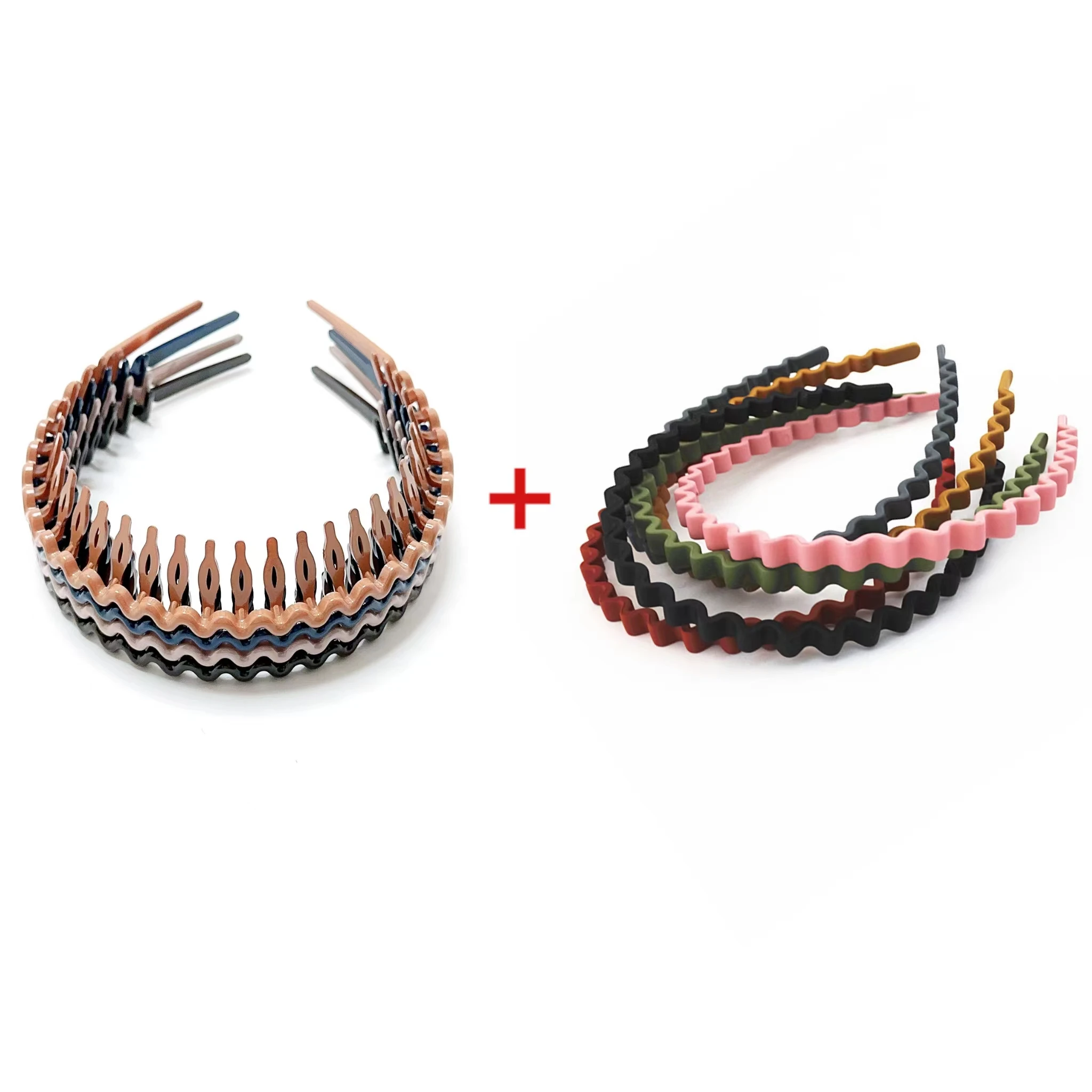 shop002  Plastic Hair Bands, 10 Packs Thin Headbands for Women Girls Teens, Non Slip Hair Comb Head Bands Hair Accessories