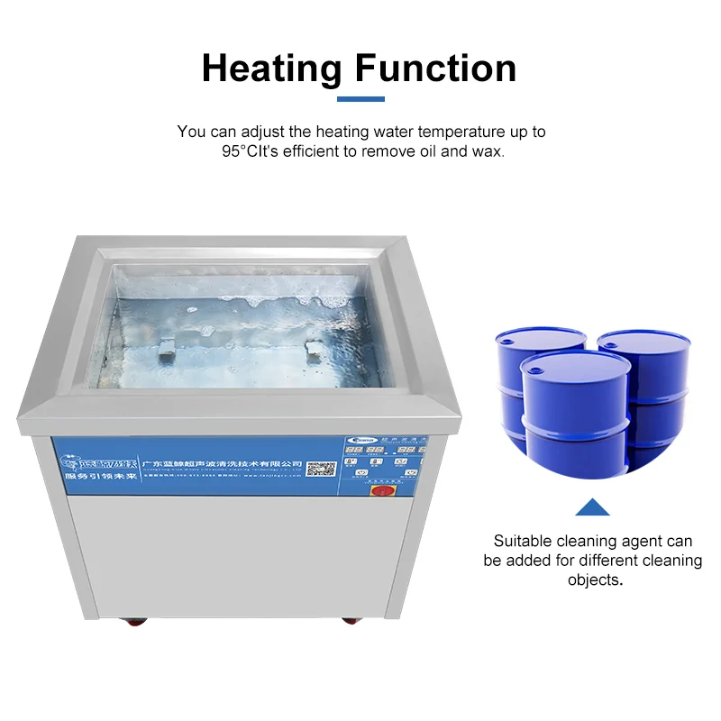 Factory Price Single Tank 45L Industrial ultrasonic cleaner injector diesel 0-600W Power Adjustable With 1.5KW Heater