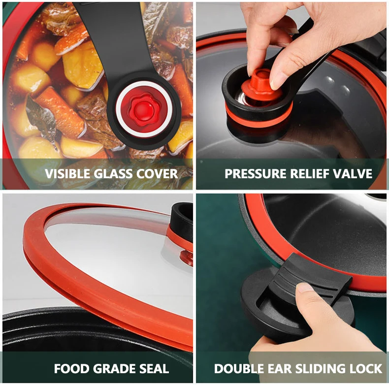 Manufacturer direct selling micro pressure cooker home stew low pressure non stick cooker induction cooker gas general