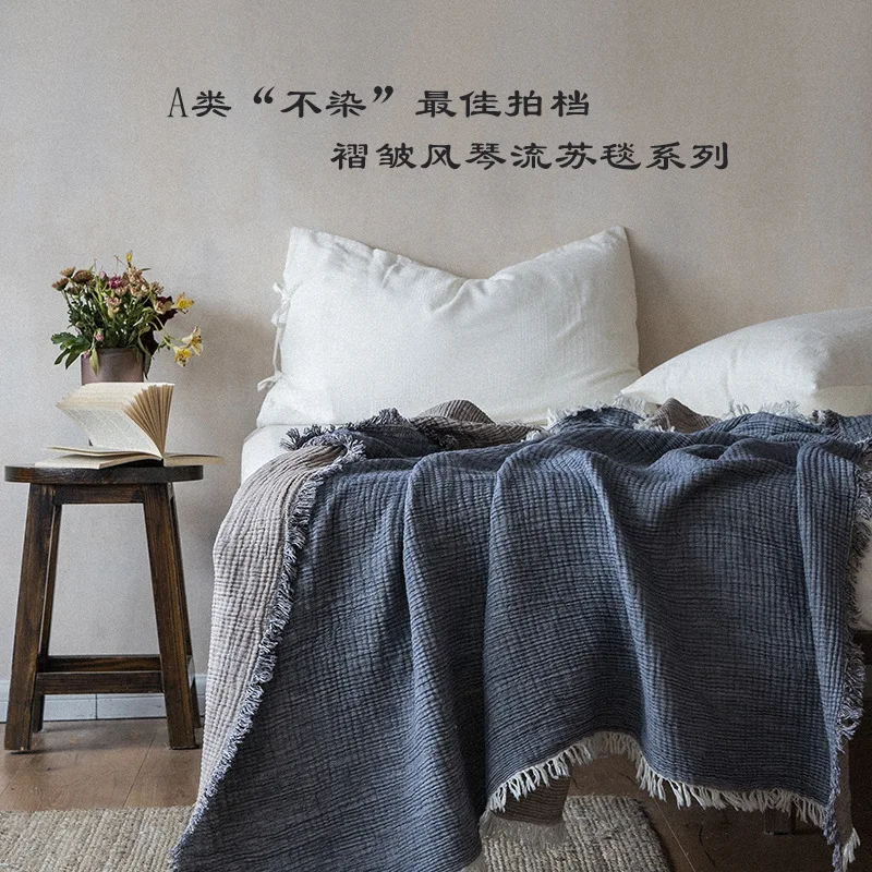 Экспортируемое в Японию хлопковое летнее одеяло из чистого хлопка дышащее одеяло для отдыха одно двойное тонкое одеяло