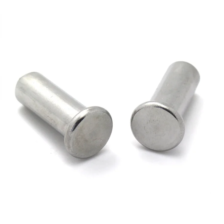 High quality aluminum flat head semi hollow rivet