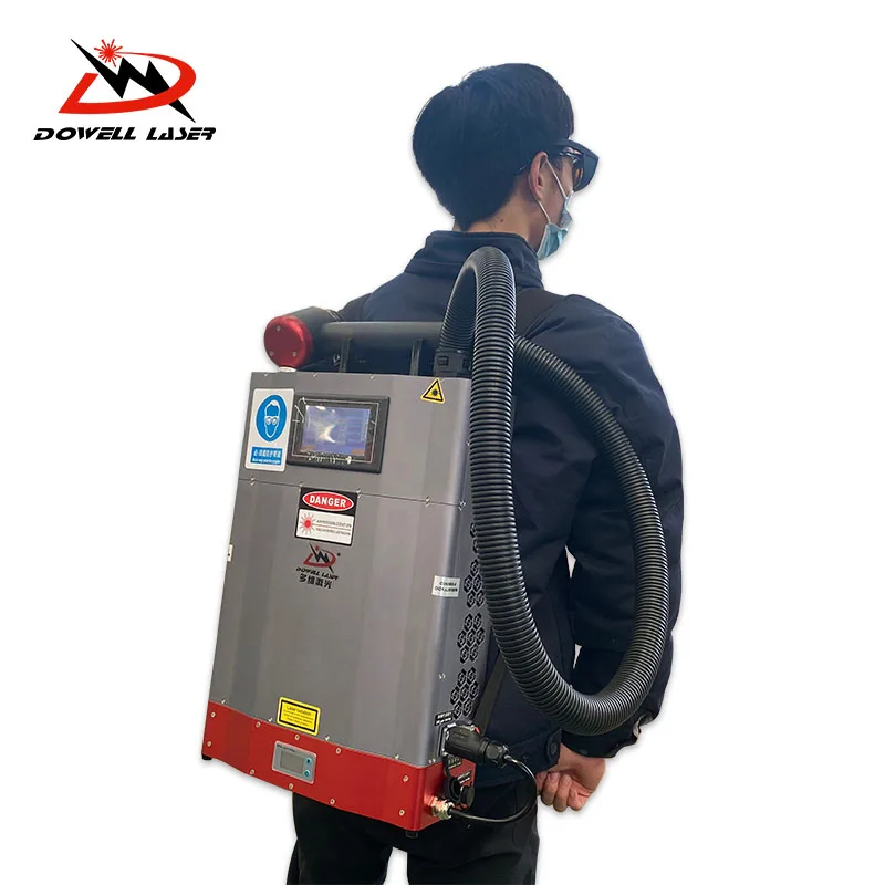 Portable Laser Cleaner Backpack Dust Laser Cleaning Machine Laser Rust Removal Handheld Gun For Metal