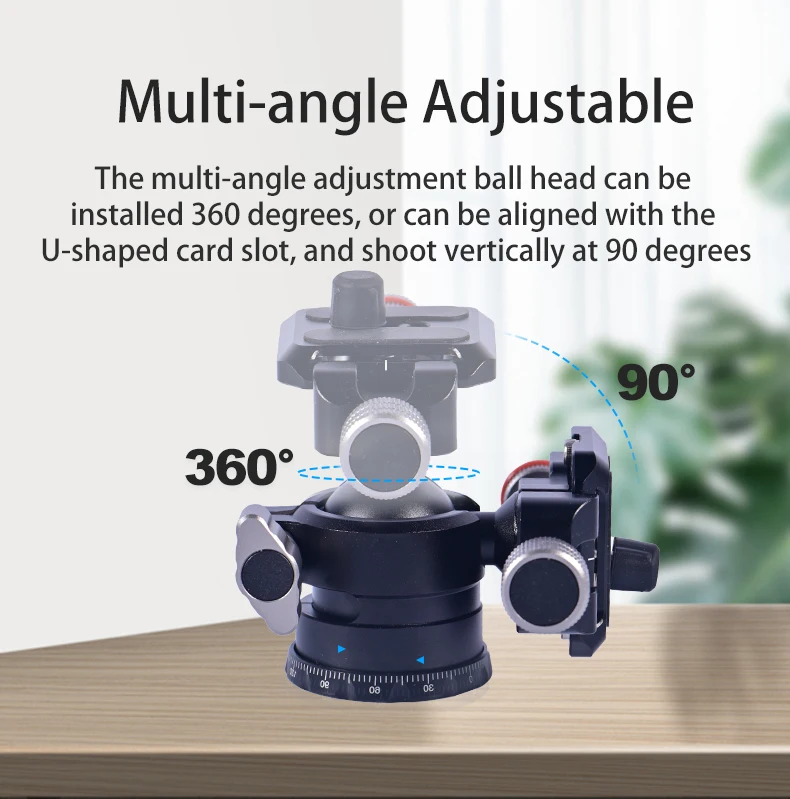 Yuanyu New Arrival T-B-004 Metal Cnc Black Tripod Ball Head For Nikon Sony Canon Dslr Camera