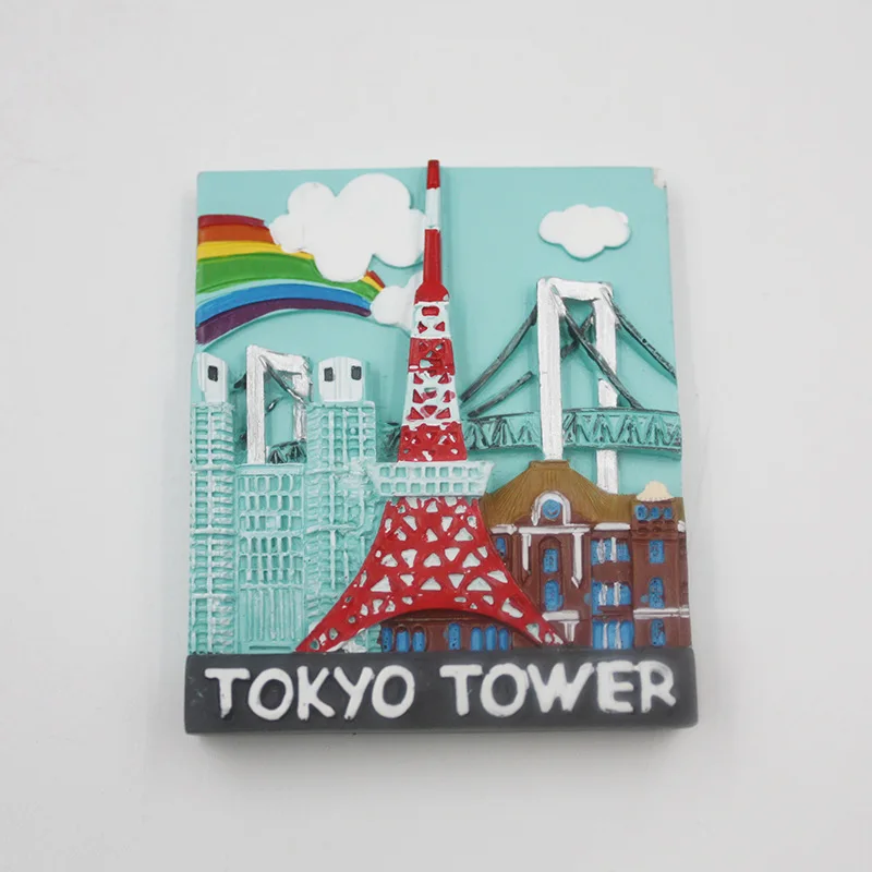 Wholesale Promotional  Gift Tourist Custom Country 3d Resin Fridge Magnet for Refrigerator Souvenir