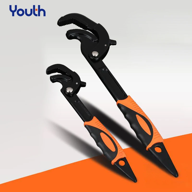 YOUTH Universal Key Pipe Wrench Open End Spanner Set High-carbon Steel Snap N Grip Tool Plumber Multi Hand Tool