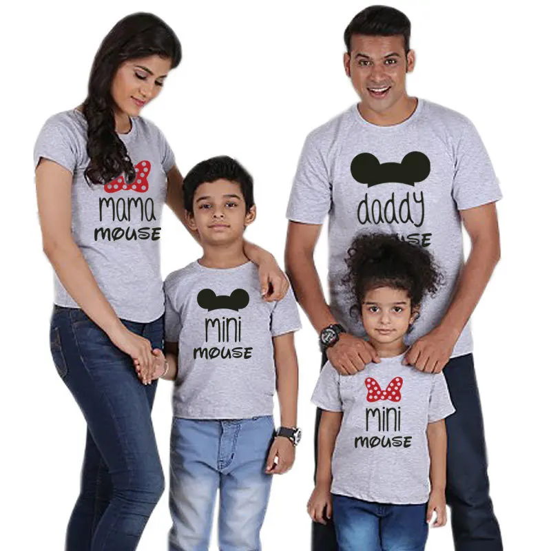 Family matching clothes shirts Mommy and  me Clothing  Matching adult an kids shirts Pattern Cotton T Shirts