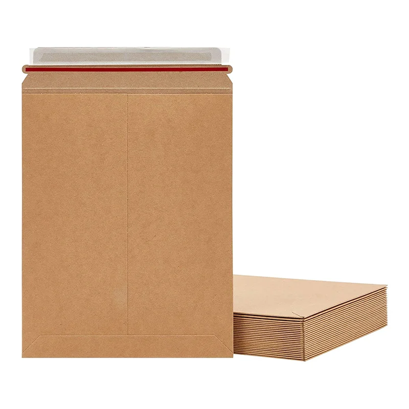 Eco-friendly recycled Biodegradable expandable envelope a4 packaging bags flat waterproof kraft paper mailer courier bags