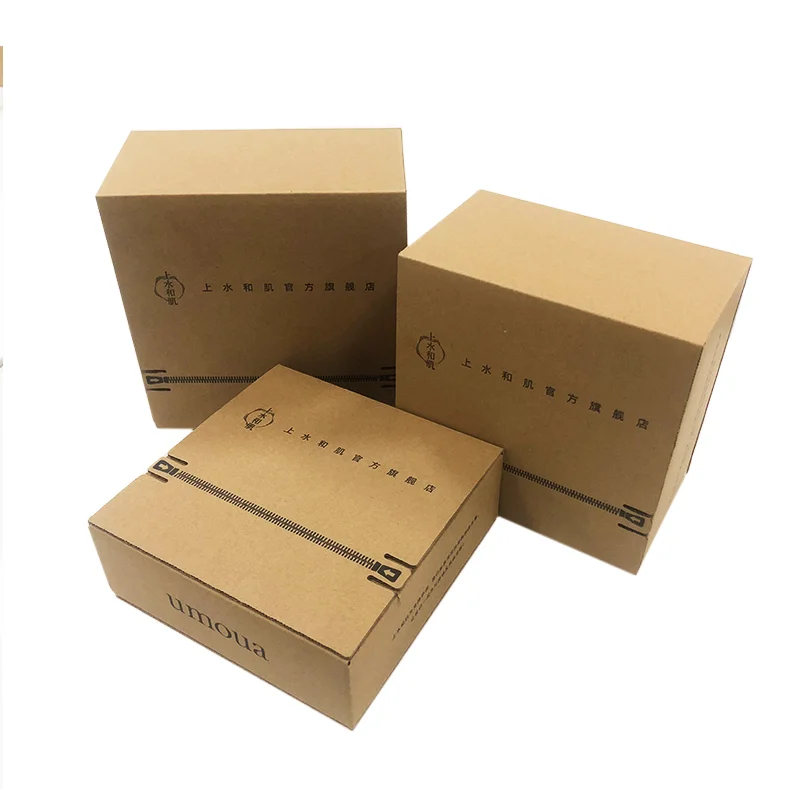 Ecommerce Custom Paper Self-adhesive Tear-off Strip Small Zipper Shipping Kraft Mailing Mailer Box Amazon Branded Tear Strip Box