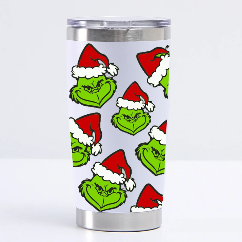 Christmas  gift mug tumbler cups vacuum insulated double wall 20oz wine beer coffee tumbler stainless steel Christmas gifts mug