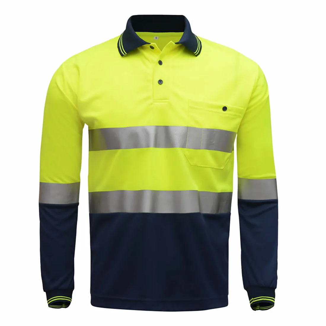 XIAKE High visibility Clothing Hi Vis Polo T-shirts Reflective Safety Security Work Construction Shirts