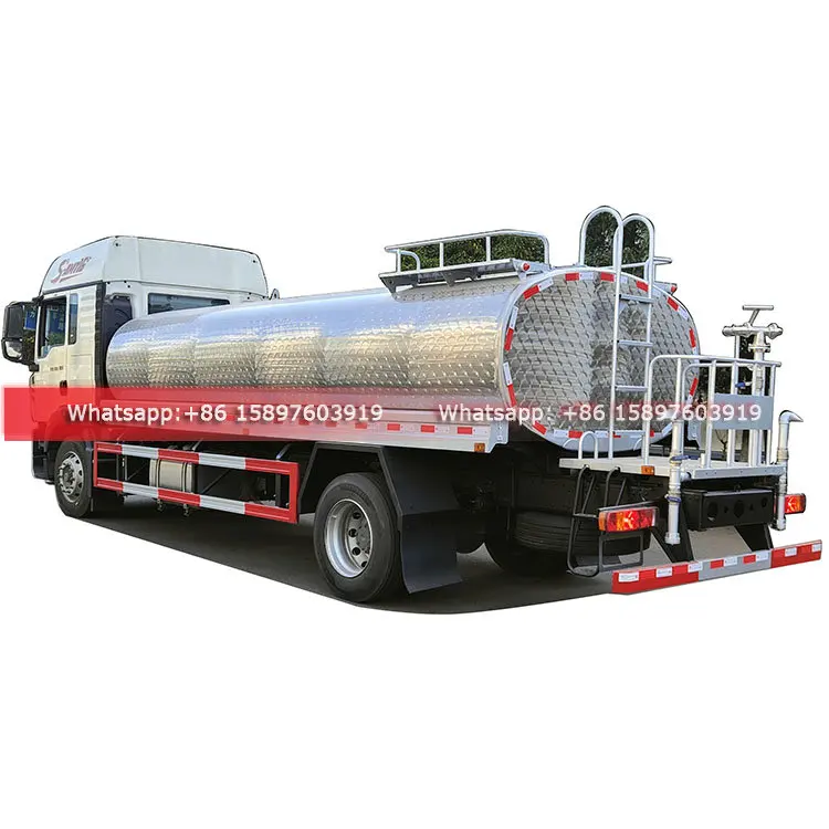 HOWO Auto Water Spraying Truck 15000Liters Stainless Steel Water Tanker Truck Good Price for Sales