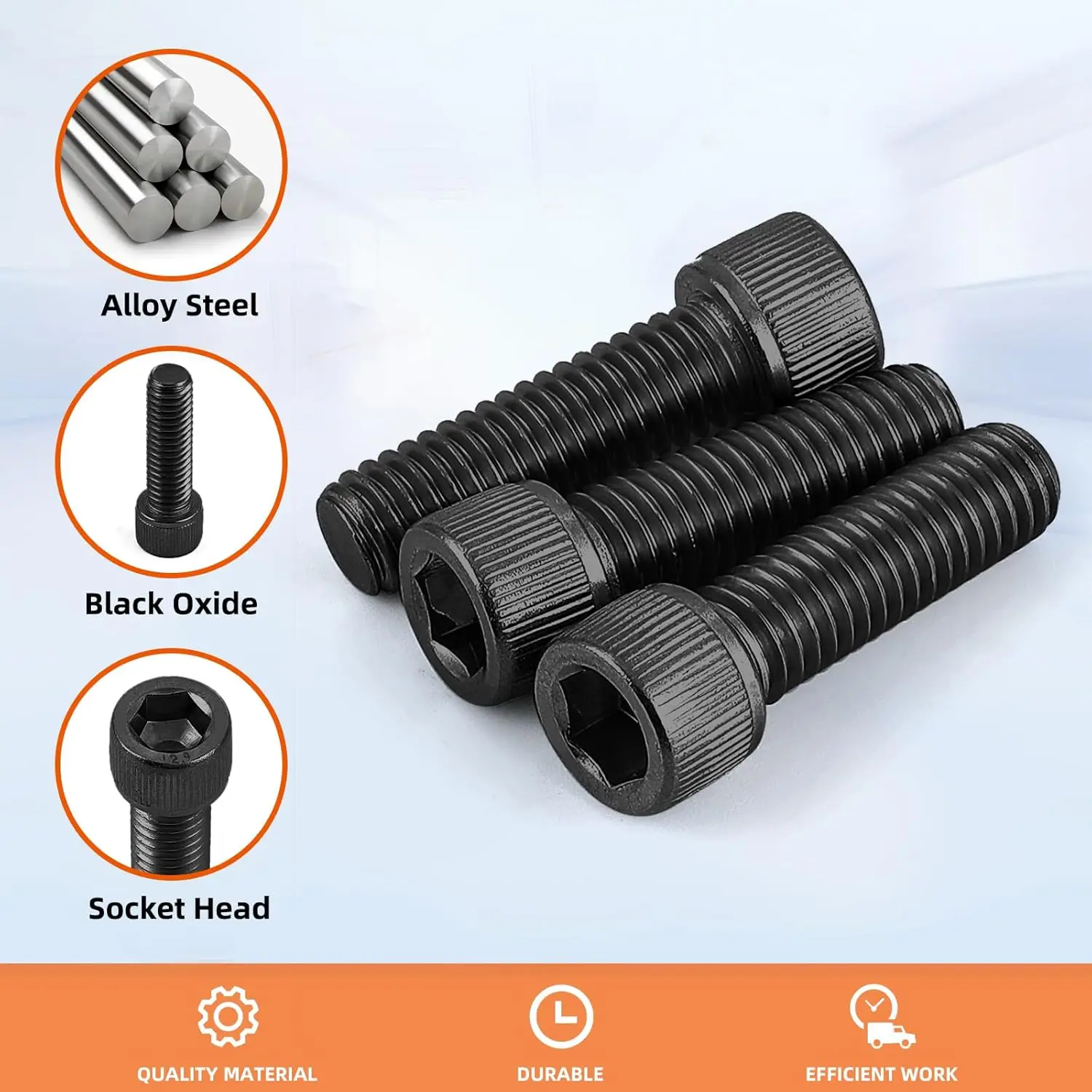Fastener Socket Head Cap Screws Cap Bolts12.9 Grade Alloy Steel Black Oxide Allen Hex Drive Bolts Screws