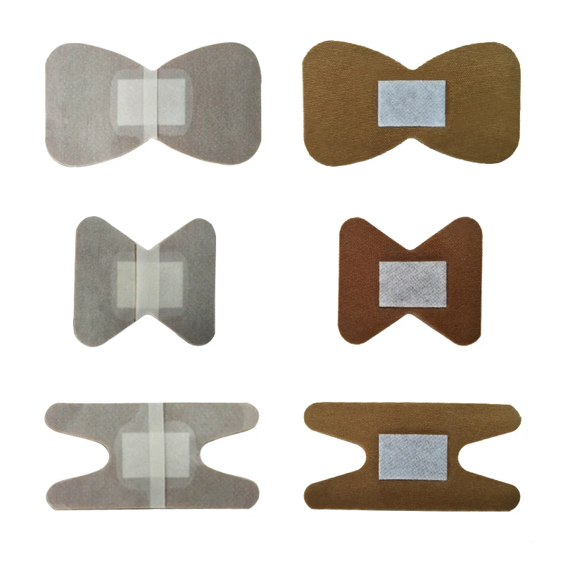 Banghaoning Factory Direct Butterfly Shape Fingertip Bandage Mixed Elastic Fabric Adhesive Bandage Adhesive Wound Plaster