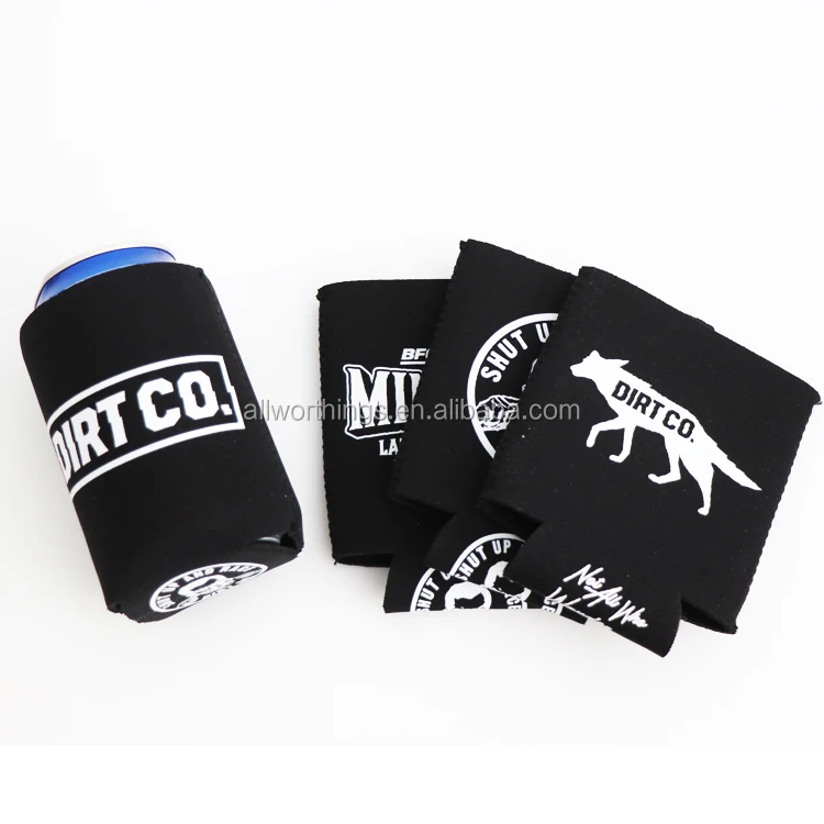 Neoprene Black 330ml Beer Drink Can Coolie Can Coozies