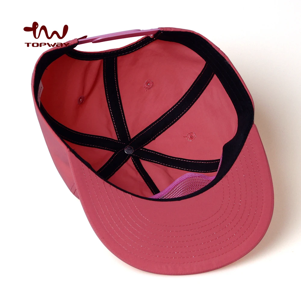 Custom Logo Quick Dry 5 Panel Flat Bill Snapback Cap Hats Manufacturer With Rope