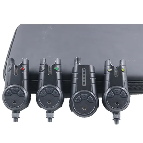 Excellent Performance High Sensitive Durable Adjustable Light JZH-RFS680 Black 3+1 Wireless Fishing Bite Alarm